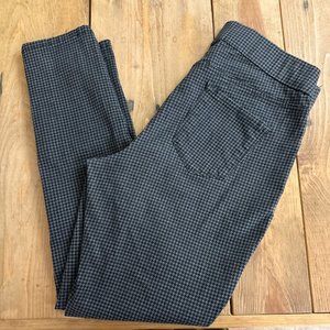Nine West Jeans Houndstooth Leggings Gray Black Heidi Pull-On Skinny 10‎